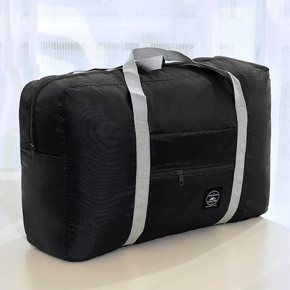 Large-capacity luggage storage bag, foldable portable travel bag, moving clothes packing bag with pull handle