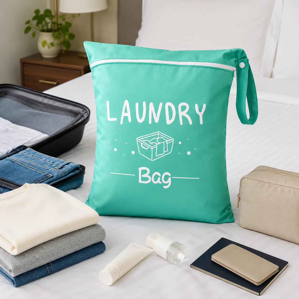 Portable Dirty Clothes Storage Bag Laundry Bags Oxford Waterproof Storage Pouch For Swimming Fitness Beach Clothes Organizer Bag