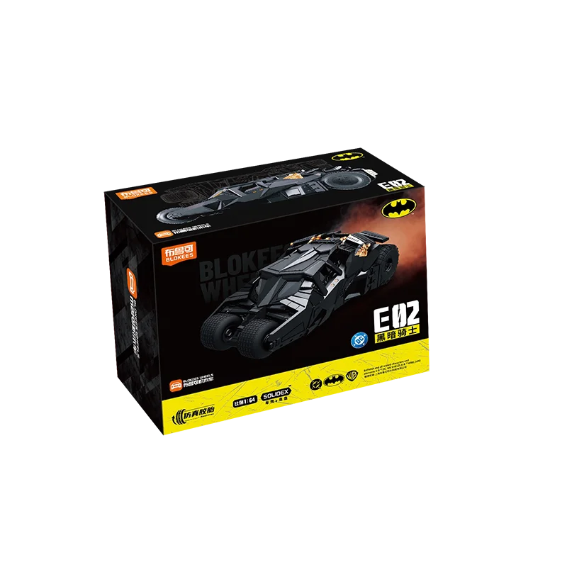 BLOKEES WHEELS Batman E02 Batmobile Casey Putsch 1:64 Toy 1997 Car DC Arkham Justice League Dark Knight Assembly Action Figure
