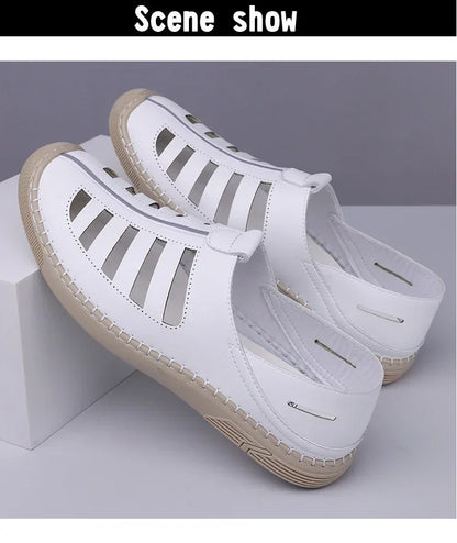 Men's Hollow Out Loafers, Summer Comfort Soft Sole Slip-On Casual Shoes, Anti-Slip Breathable Clog Sandals-HT619