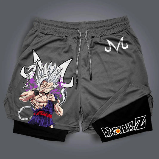 Dragon Ball Super Licensed Shorts 2025 - Japanese Anime Breathable Quick-Dry Beach Pants, Retro Y2K Hip Hop Style