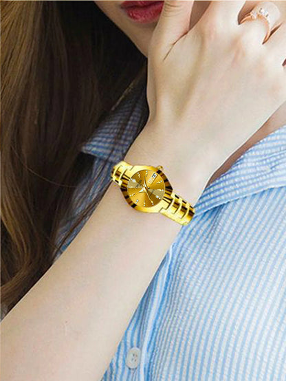 ORUSS Business Casual Womens Quartz Watches Luxury Fashion Wristwatch Stainless Steel Date Week 30M Waterproof Womens Wristwatch