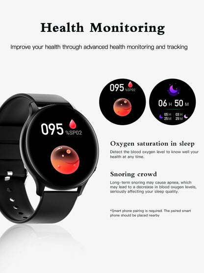 LIGE Nowy Smartwatch z Pomiarem Temperatury Ciała Damski Męski Ekran HD 360 Odbieranie Połączeń Wybieranie Połączeń Smartwatch Męskie Zegarki dla Kobiet Bransoletka