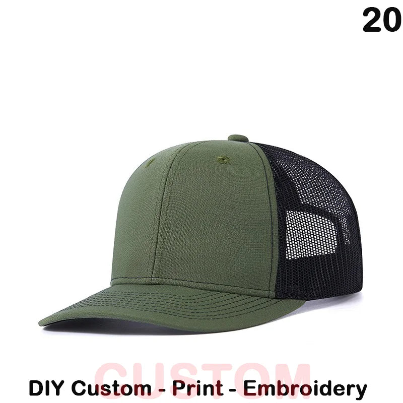 Fedoryn Custom Embroidery Baseball Cap for Men and Women DIY Design Mesh Cap LOGO Print Hat Quality Truck Hat Wholesale Unisex