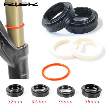 RISK Mountain Bike Suspension Front Fork Dust Seal Oil Sponge Ring 32 34 mm 35mm 36mm MTB Bicycle Fork Inner Tube Dust Seal Tool