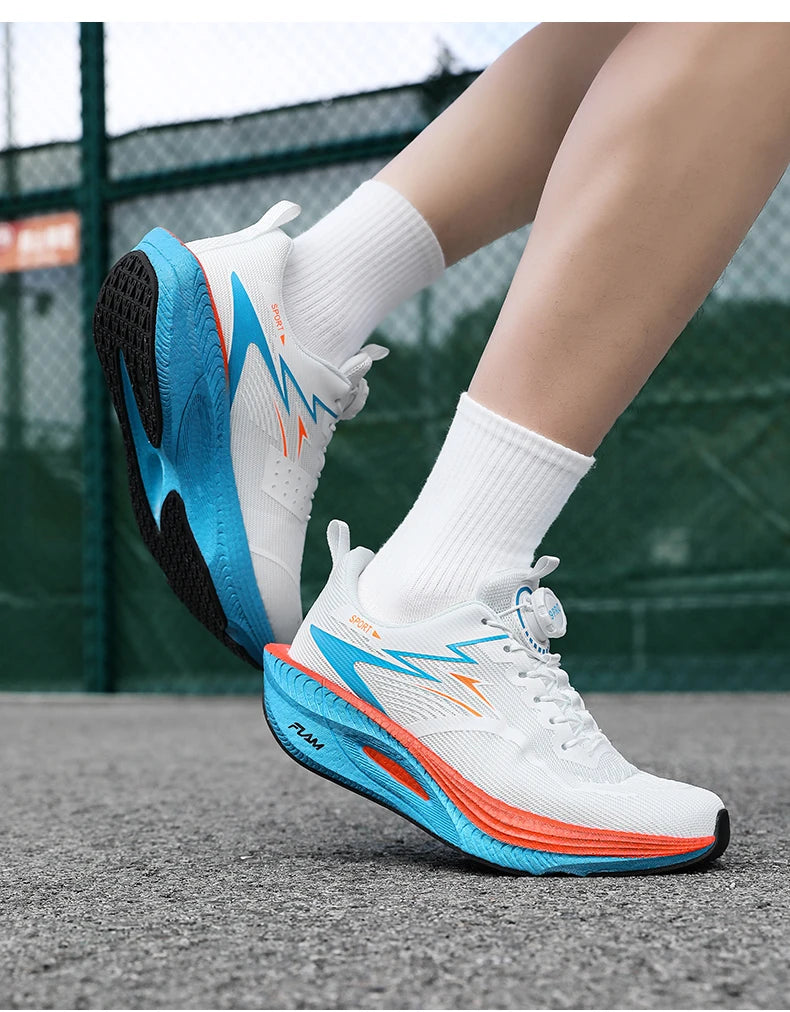 Men's breathable, non-slip, comfortable, shock-absorbing carbon plate running shoes, couple matching sports casual running shoes
