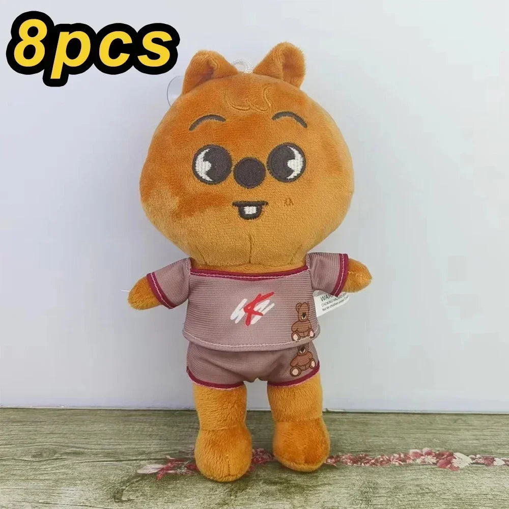 20cm 8pcs/Set Plush Toy Kawaii Skzoo Stray kids Plush Cartoon Stuffed Animal Doll Kawaii Companion Toys Room Decor Gift