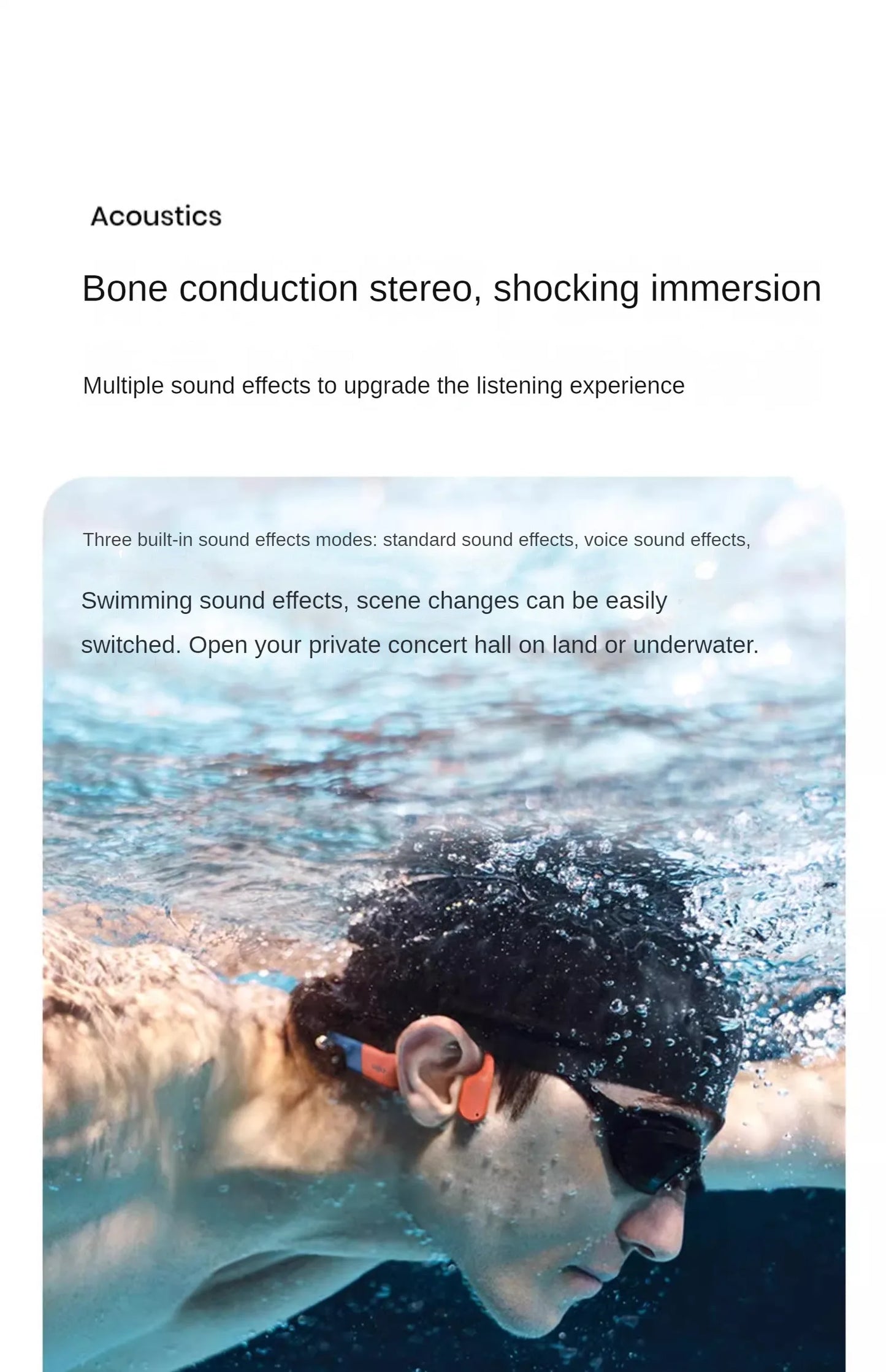 Shokz OpenSwim Pro S710 słuchawki douszne z przewodnictwem kostnym do pływania Bluetooth wodoodporne IP68 tryb podwójny 32GB pojemności sportowe
