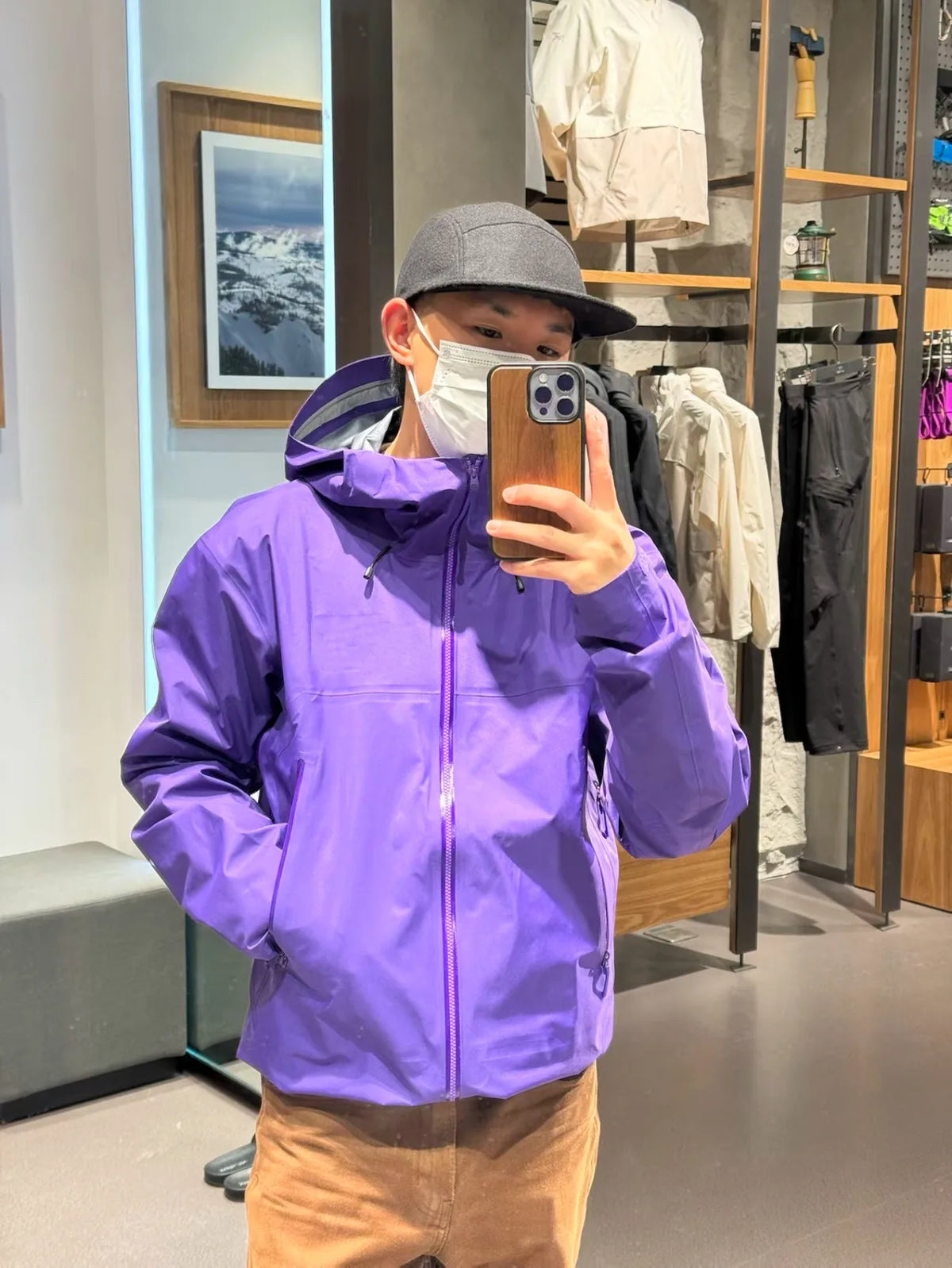 ARC BETA Lightweight Embroidery Logo Rain Jacket Sports Ski Camping Outdoor Windproof Waterproof Three Layer Unisex Coat