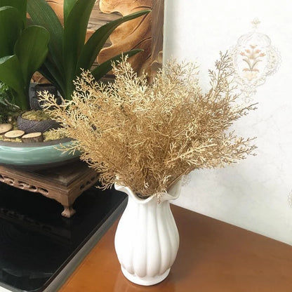 Luxury Golden Artificial Flower Arrangement Floral Display with Golden Leaves,for Christmas, Indoor Decor for Home Decorations