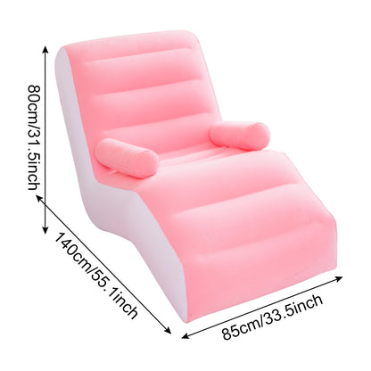 1PC Inflatable Recliner, Foldable Bedroom Living Room Lounge Chair, Indoor Sofa Recliner With Armrests, Outdoor Recliner
