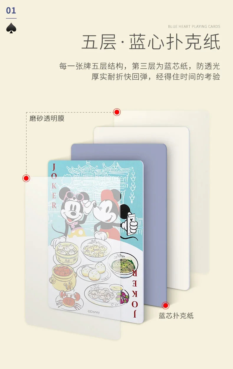 Disney Mickey Frozen Stitch Poker Lots-o'-Huggin' Bear Playing Cards Playing Cards Poker Indoor Family Entertainment Board Games