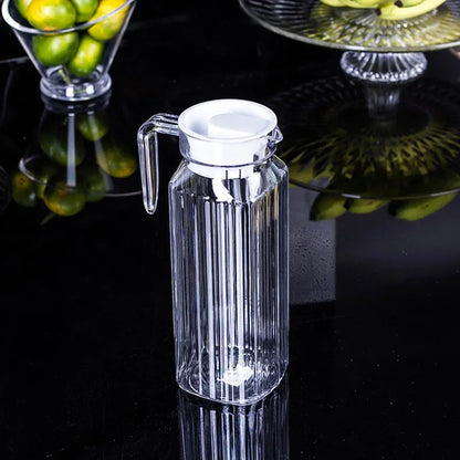 1.1L Transparent Plastic Water Juice Jug Pitcher, for Storing Fresh Drinks in Kitchen Fridge, Drink Storage Pot