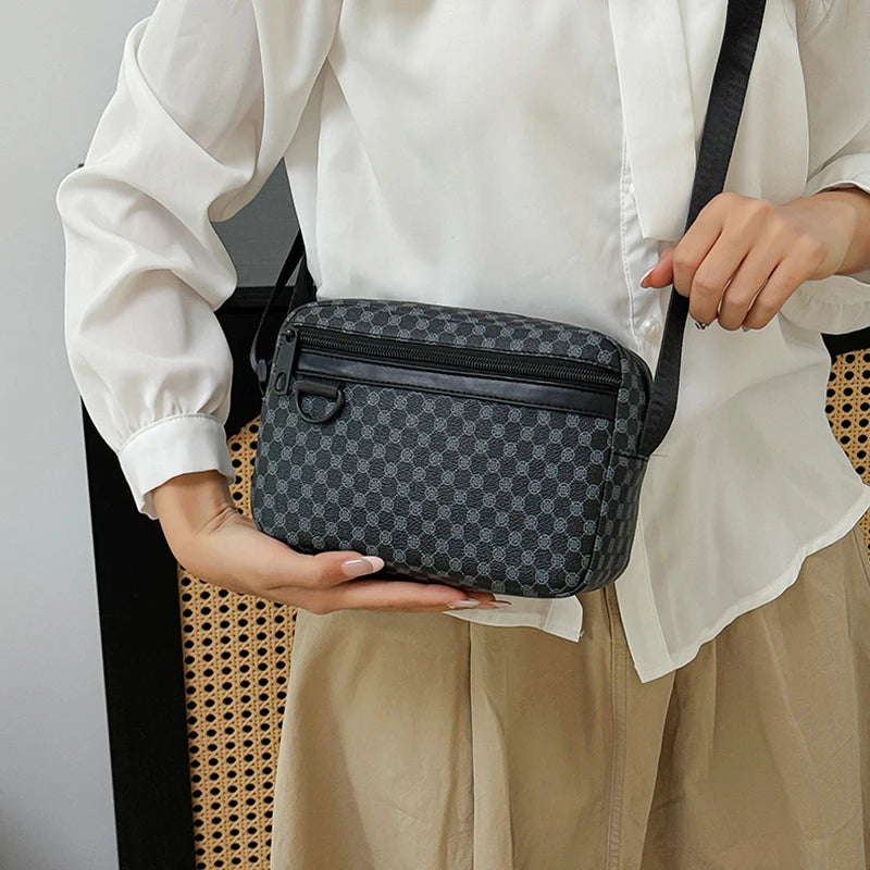 Stylish Patterned Men's Crossbody Bag for Daily Outings Compact Lightweight Versatile Casual Functional Travel Bag