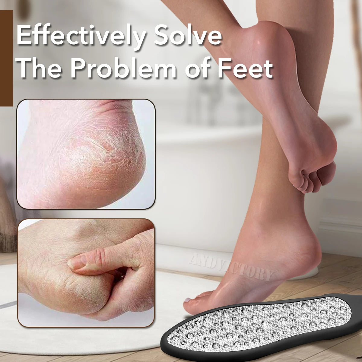 1Pcs Double Sided Pedicure Tool Professional Foot File Callus Remover Rasp Scrubber For Dead Skin Heel Used on Wet and Dry Feet
