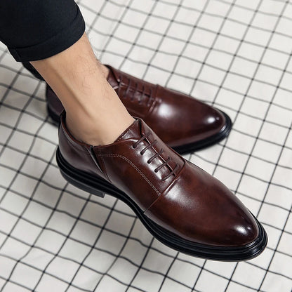 Classic Oxfords Shoes Men Retro Casual Business Social Leather Shoes For Men Office Wedding Leather Shoes Men's Dress Shoes