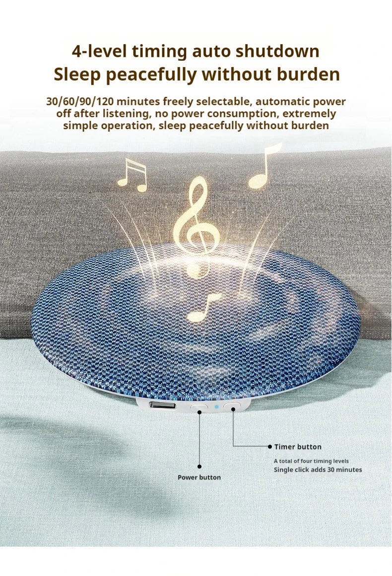 Bluetooth 6.0 Pillow Speaker for Sleeping, Wireless MP3 Music Player for Sleeping Ultra-Thin Under Pillow Sound Machine