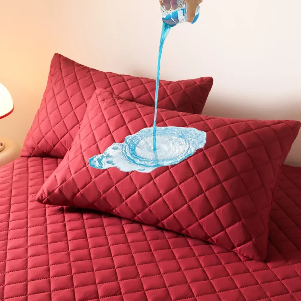 1 Pieces Waterproof Pillowcase Machine Washable Pillow Cover Bedroom Decor Suitable for With Children Just Pillowcase ,No Pillow