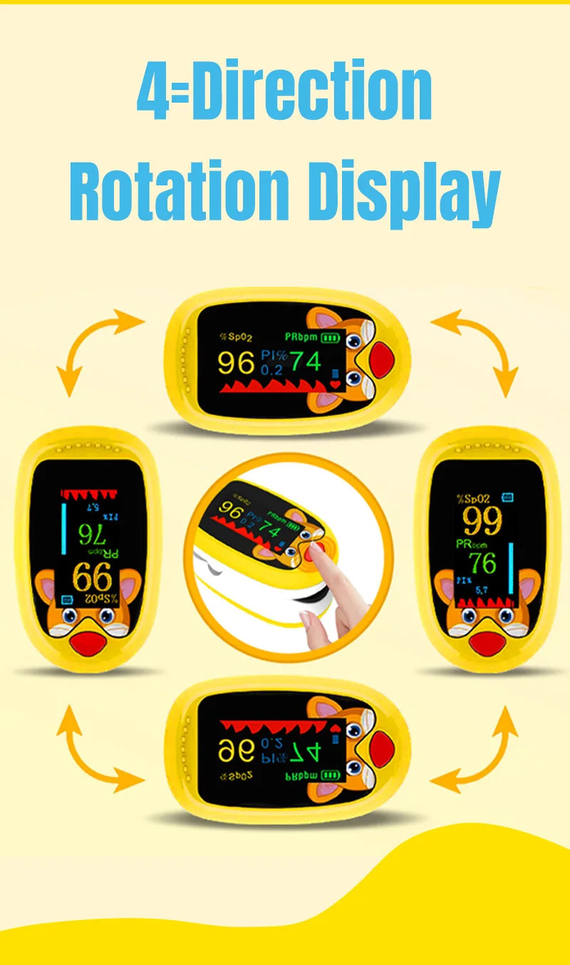 USB Pediatric Oximeter Finger Blood Oxygen Monitor for Children Pulse Oximeter OLED Digital Oximetro Home Medical