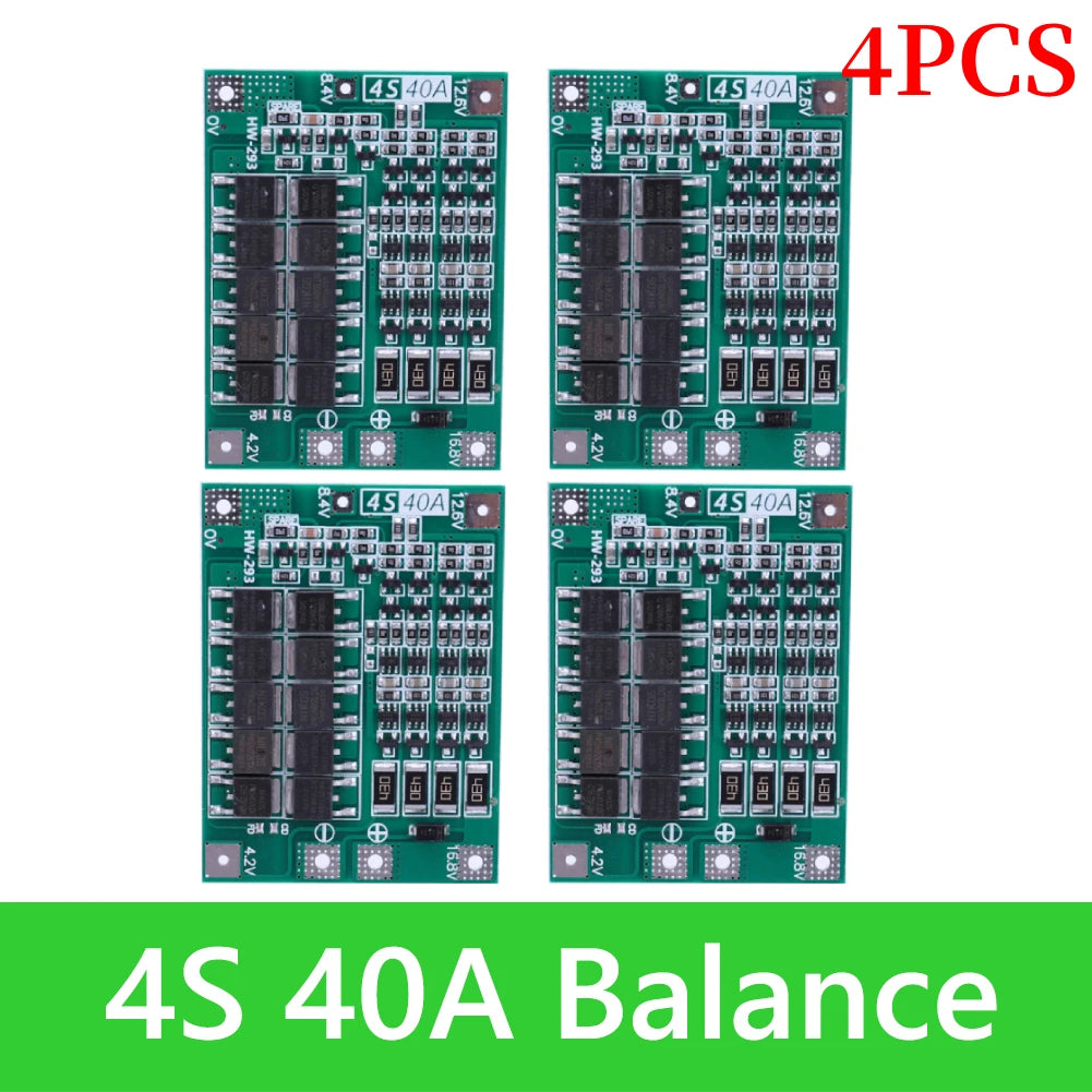 BMS 3S/4S 5A 10A 20A 25A 40A 60A Płytka zabezpieczająca ładowarkę do akumulatorów litowo-jonowych 18650 do wiertarki 12 V z funkcją wzmocnienia/balansu