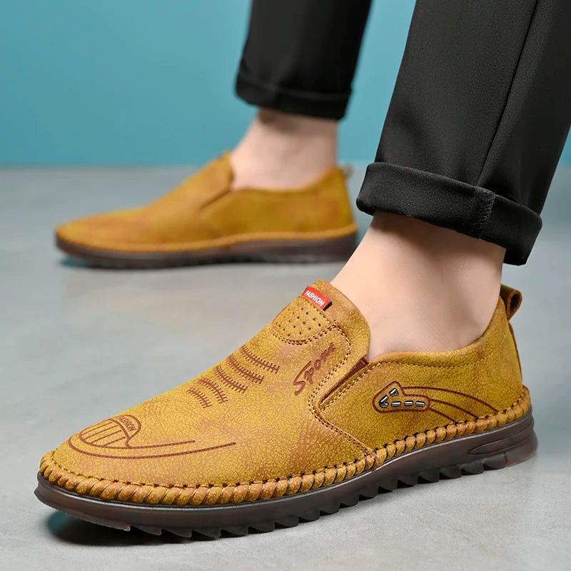 Men's Comfortable Loafers Summer Business Slip-On Casual Shoes Breathable Anti-Slip Wear-Resistant Outdoor Men's Shoes-2200