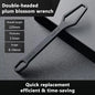 SEAMETAL 3-17mm 8-24mm Universal Torx Wrench Self-tightening Adjustable Glasses Wrench Board Double-head Torx Spanner Hand Tools