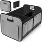 Collapsible Car Trunk Storage Box, 600D Oxford Fabric SUV Organizer with Reinforced Handles & Multiple Compartments for Vehicle