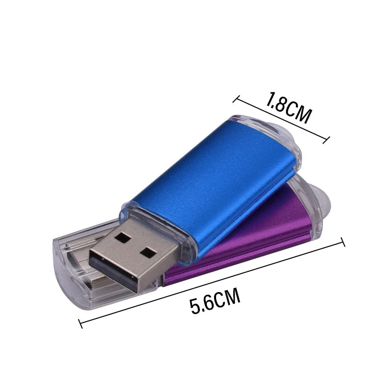 5PCS/Lot New Usb Fash Drive 64GB 32GB 16GB 8GB 4GB 1GB Pen Drive флешка Flash Drive Waterproof U-Disk Memoria Cel Usb Stick Gift