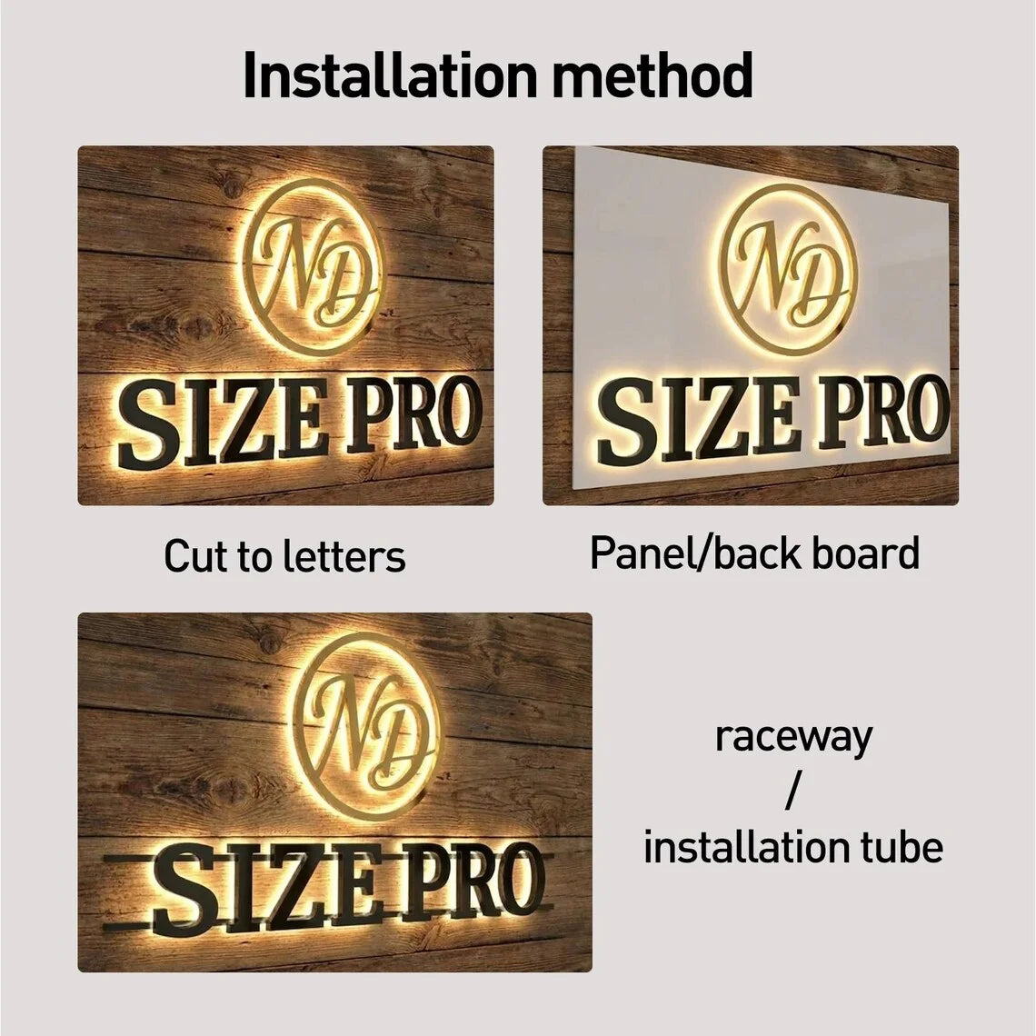 Custom Led Illuminated 3D Metal Letters Business Logo Sign For Car Dealership Auto Shop Garage Storefront Commercial Wholesale