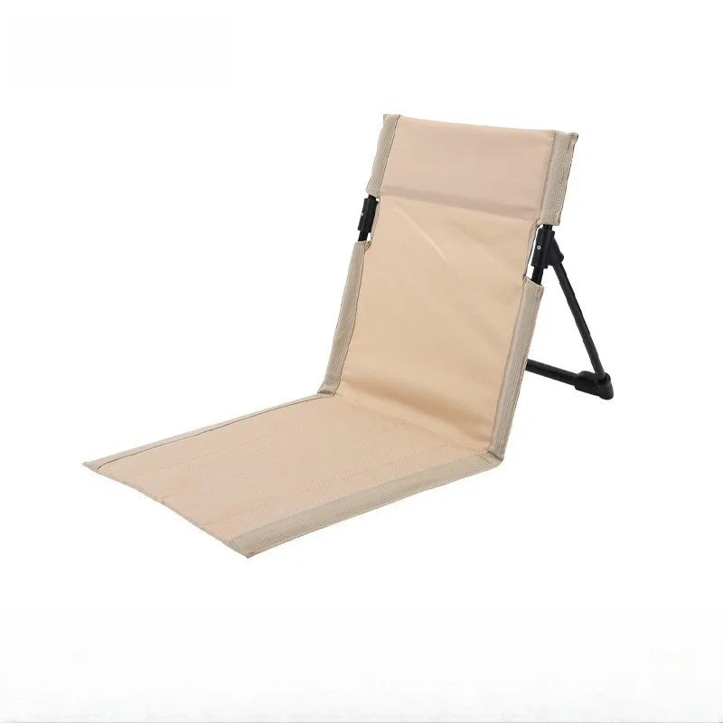 Lightweight Portable Outdoor Folding Beach Chair picnic groud seat One-Piece Backrest Design for Camping Travel Leisure No Legs