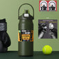 LUSQI 304 Stainless Steel Thermal Mug Outdoor Thermos Bottle Portable Tumbler Vacuum Flasks Cold & Hot Straw Water Bottle