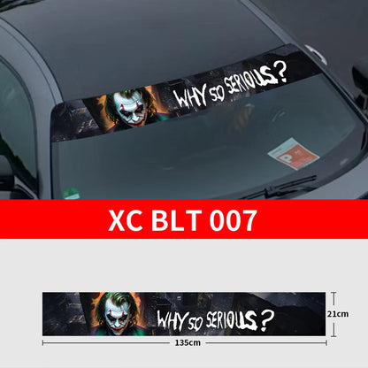 Why So Serious Car Sticker funny Joker Front Windshield Decal Vinyl Car Accessories Decor Car shade decoration DIY Stickers