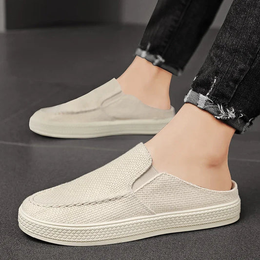 Summer 2026 New Men's Half-toe Slippers, Outdoor Casual Shoes, and Men's One-legged Lazy Shoes