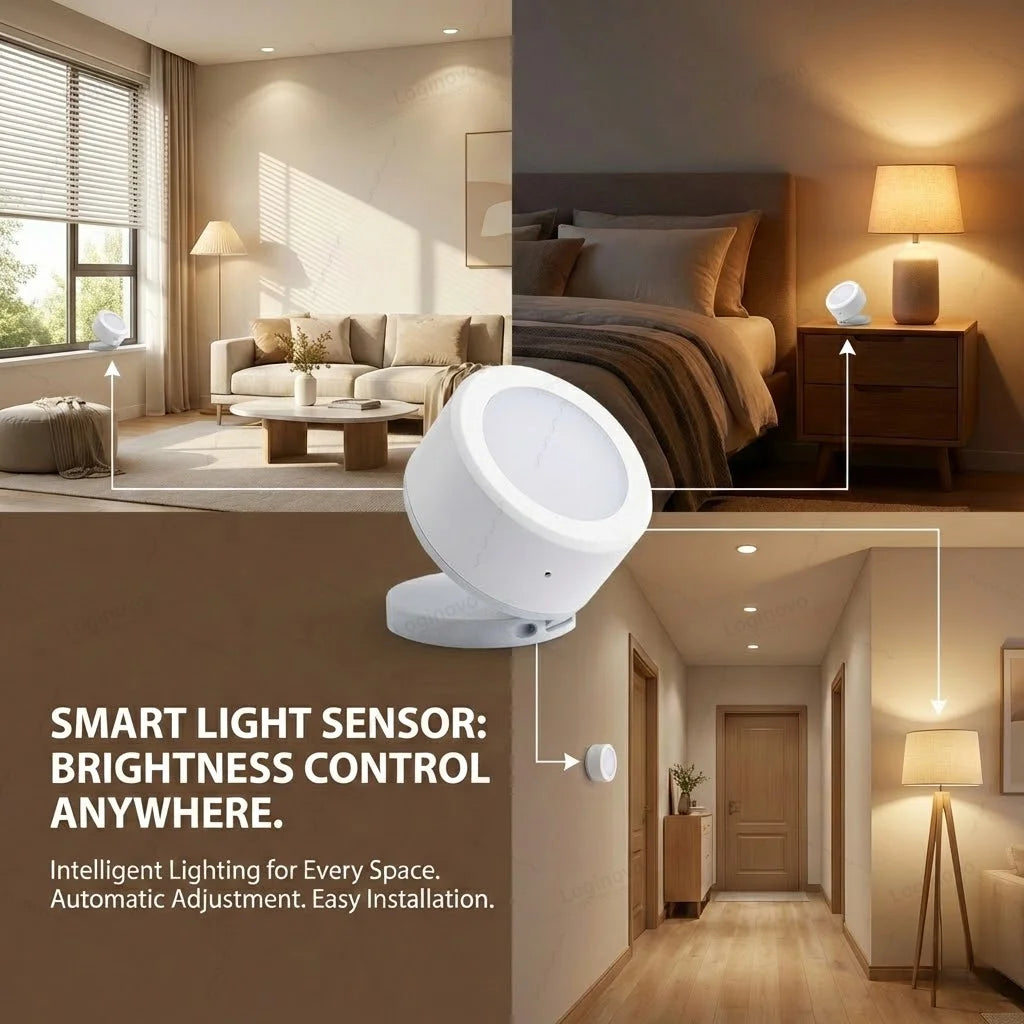 ZigBee Light Sensor Illumination Brightness Detector Illuminance LUX Tracking Home Automation With Smart Life TUYA Z2M Linkage