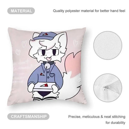 B-Boykisser Silly Cat Cute Pillow Case Plush Fabric Soft  Pillowcase Double Sided Print Cushion Cover Household Gifts