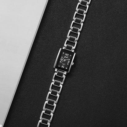 Fashion Rectangle Women Quartz Watch Ladies Alloy Strap Analog Wristwatches Reloj Mujer Girls Clock Gift(Without Box)