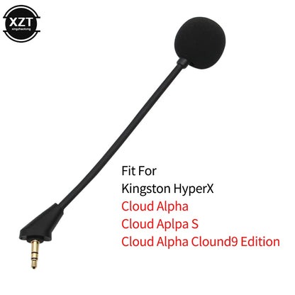 3.5mm Headsets Microphone Replacement for Kingston HyperX Cloud Alpha 2 II X Core Pro Silver Cloudx Gaming Headsets Headphones
