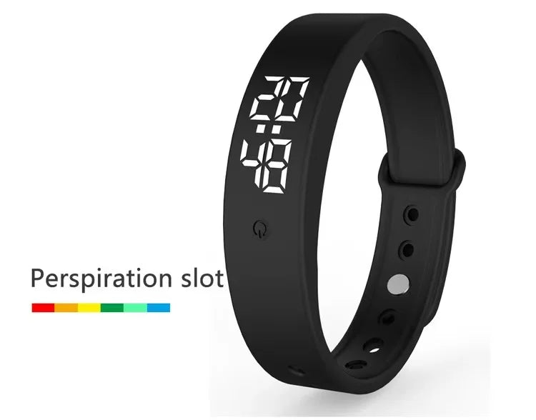 TESDINE Charging Vibration Reminder Silent Alarm Clock Temperature Measurement Waterproof Smart Watch