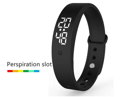 TESDINE Charging Vibration Reminder Silent Alarm Clock Temperature Measurement Waterproof Smart Watch