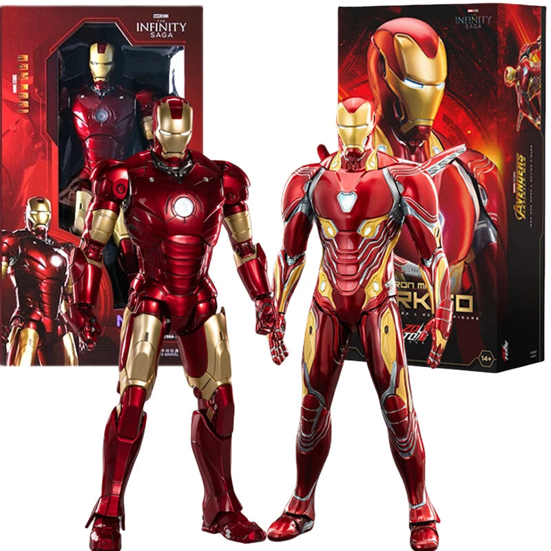 ZDTDS Original 1/5 36CM Iron Man MK50 MK3 LED lighting 10th Anniversary Memorial Collect Tony Stark Model Action Figure Gift