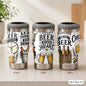 Funny Beer Quotes Vacuum Flasks 4-in-1 Stainless Steel Can Cooler Insulated Beer Soda Coffee Holder Dual Lids Fits 12oz