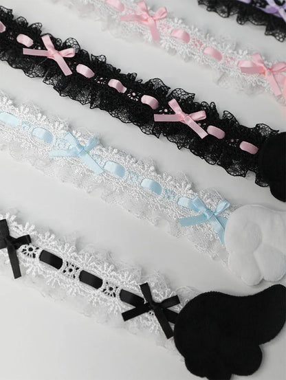 Bow Lace Cute Table Screen Decorative Computer Monitor Decorative Stickers Gaming Room Frame Display Screen Decorative Ornaments