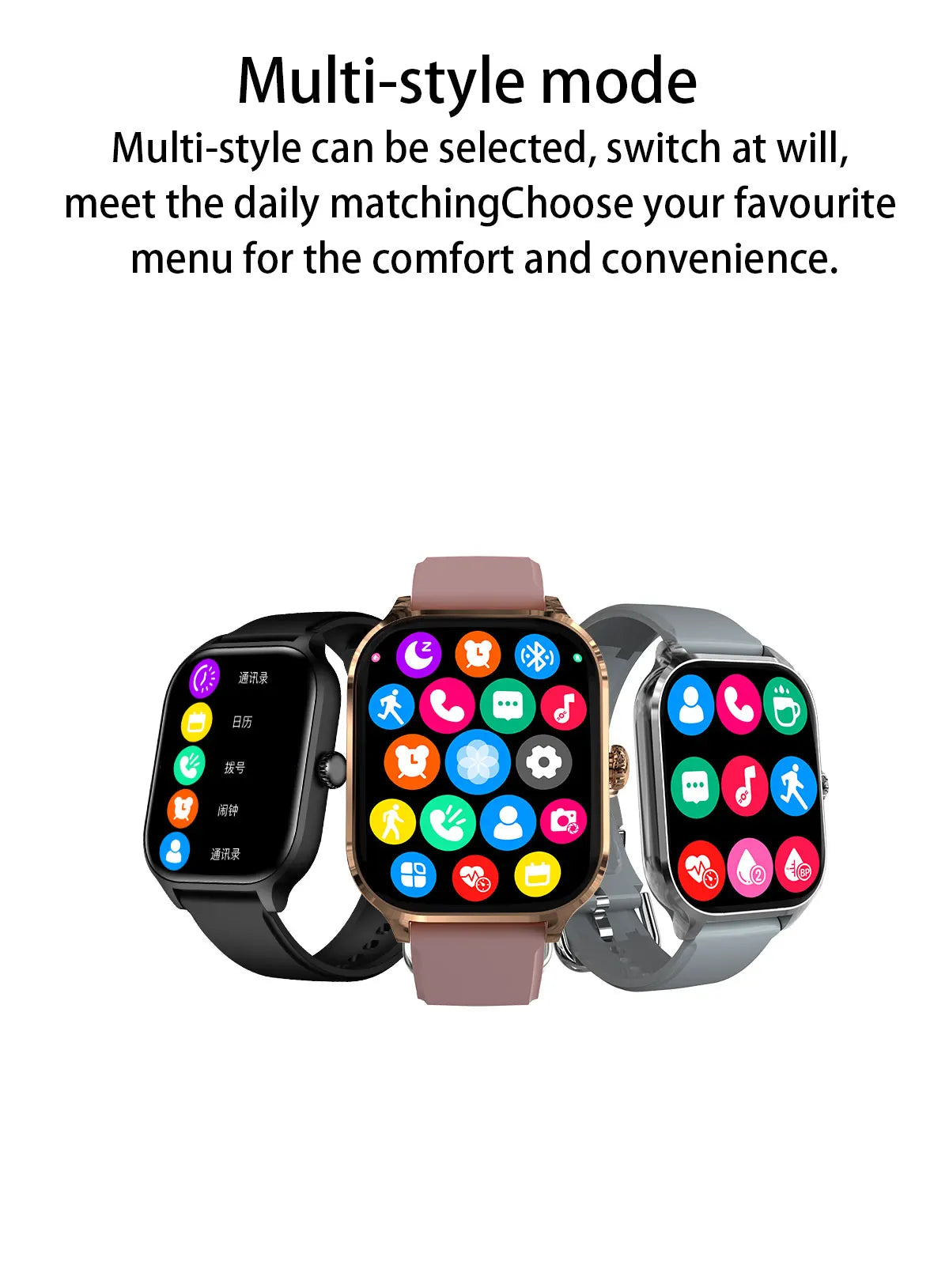 2.01'' Smartwatches Fitness Tracker Blood Pressure Monitor BT Call Sports Wrist Smart Watches for Men Women 2026 Android Phones