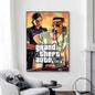 Game Grand T Auto posters Self-adhesive Paper Print Home Living Room Bedroom Entrance Bar Cafe Art