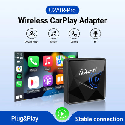 OTTOCAST U2Air PRO Wired To Wireless CarPlay Adapter USB Dongle Smart Ai Box Car Accessories for VW Nissan Ford Volvo Kia Benz