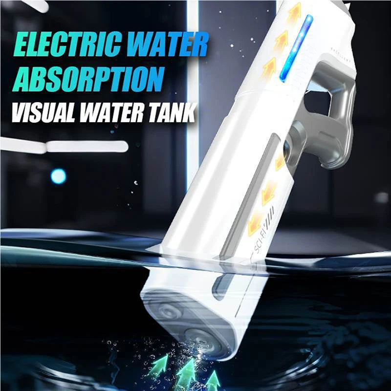 Children's Fully Automatic Water Storage Gun Large Capacity Electric Water Absorbing Toy Gun Summer Outdoor Water Toy Gift