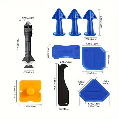 5 In 1 Silicone Scraper Sealant Smooth Remover Tool Set Caulking Finisher Smooth Grout Kit Floor Mould Removal Hand Tools /,'[\0