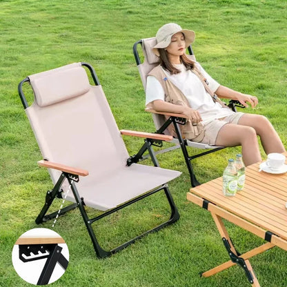 New Upgraded Kermit Chair 5 Gear Adjustable Angle Folding Chair Outdoor Camping High Back Chair Garden Recliner Fishing Chair