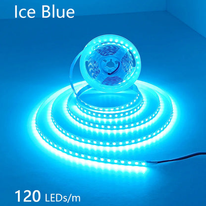 12V 24V LED Strip 2835 120LEDs/m Home Lamp Strip Pink Red Ice Blue Green Golden Yellow Orange Flexible Waterproof Soft Lamp Bar