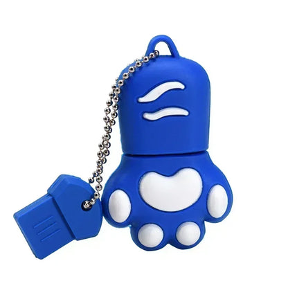 Silicone Cat Claw Cartoon USB Drive USB 2.0 Flash Drive 8GB Girl Specific Pen Driver 128GB 64GB Key Chain Memory Stick USB Stick